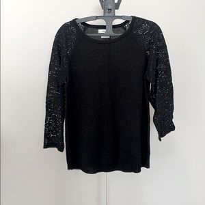 Van Heusen Black Lace Sweater